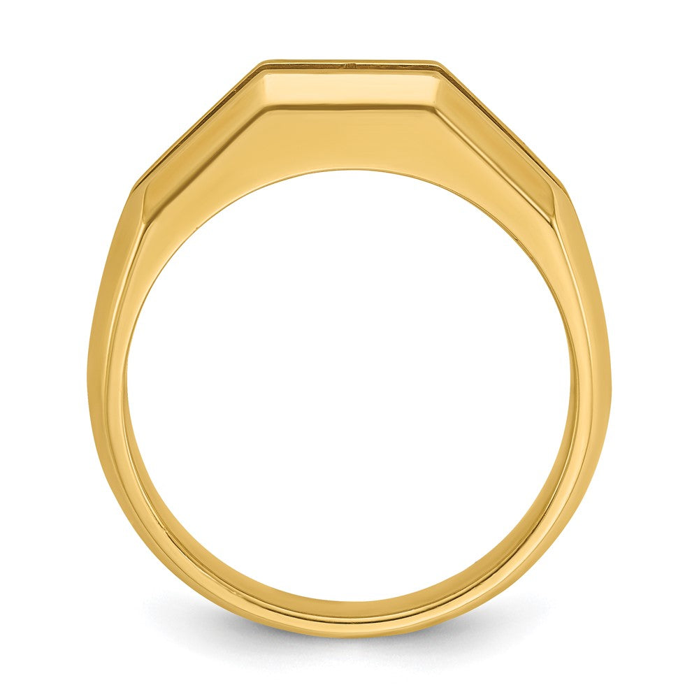 14K Gelbgold Diamant-Ring für Herren, 0,5K
