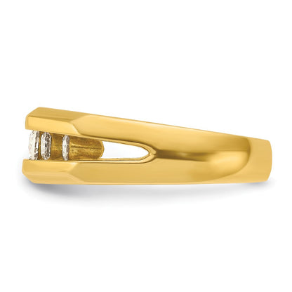 14K Gelbgold Diamant-Ring für Herren, 0,5K