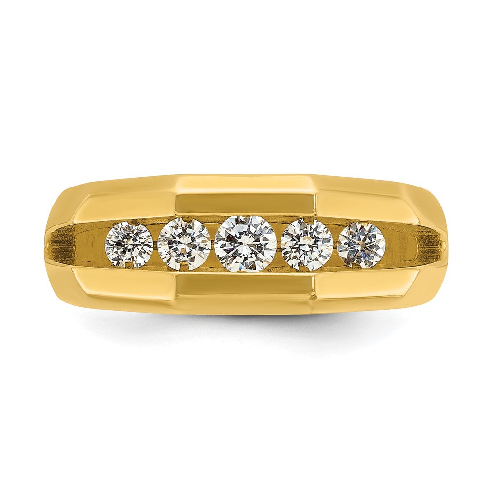14K Gelbgold Diamant-Ring für Herren, 0,5K