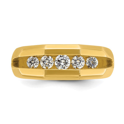 14K Gelbgold Diamant-Ring für Herren, 0,5K