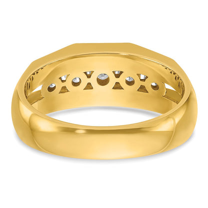 14K Gelbgold Diamant-Ring für Herren, 0,5K