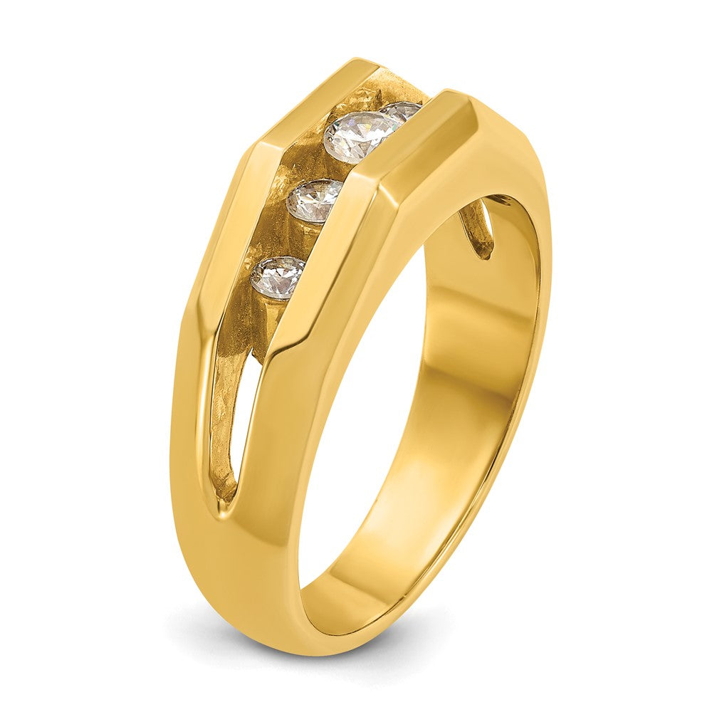 14K Gelbgold Diamant-Ring für Herren, 0,5K