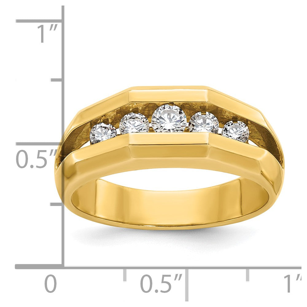 14K Gelbgold Diamant-Ring für Herren, 0,5K