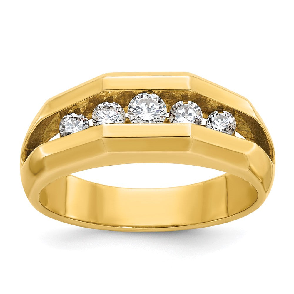 14K Gelbgold Diamant-Ring für Herren, 0,5K
