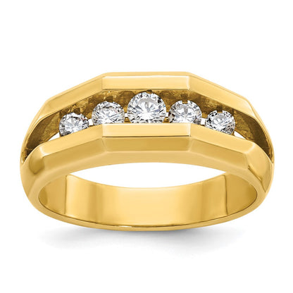 14K Gelbgold Diamant-Ring für Herren, 0,5K