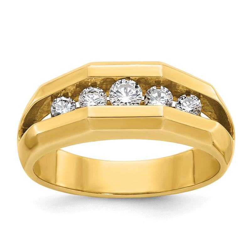 14K Gelbgold Diamant-Ring für Herren, 0,5K