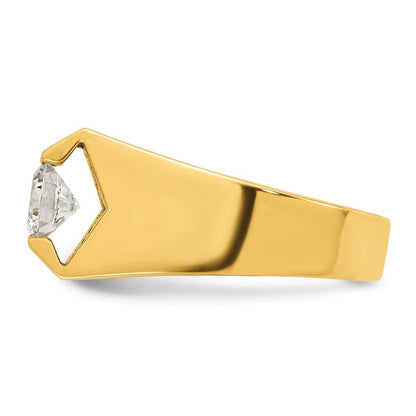 14K Gelbgold Ring mit 1 ct. im Labor gezüchteten Diamanten, VS/SI+ G+, Herren