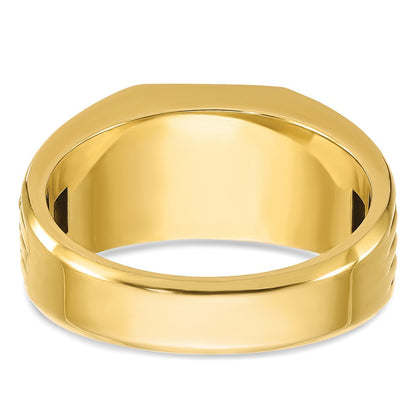 14K Two-Tone Gold Herren-Diamantring mit 0,5 ct