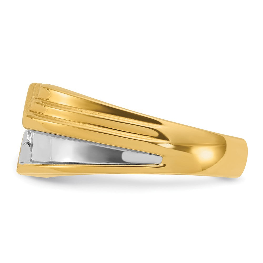 14K Gelbgold mit Schwarzrhodinierung Herren-Diamantring mit 0,17 ct