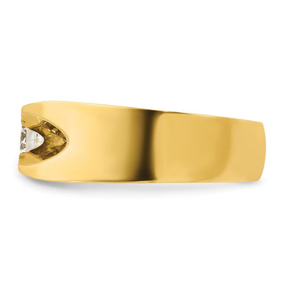 14K Gelbgold Herren-Ring mit 0,5 ct. Diamant