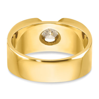 14K Gelbgold Herren-Ring mit 0,5 ct. Diamant