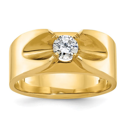 14K Gelbgold Herren-Ring mit 0,5 ct. Diamant