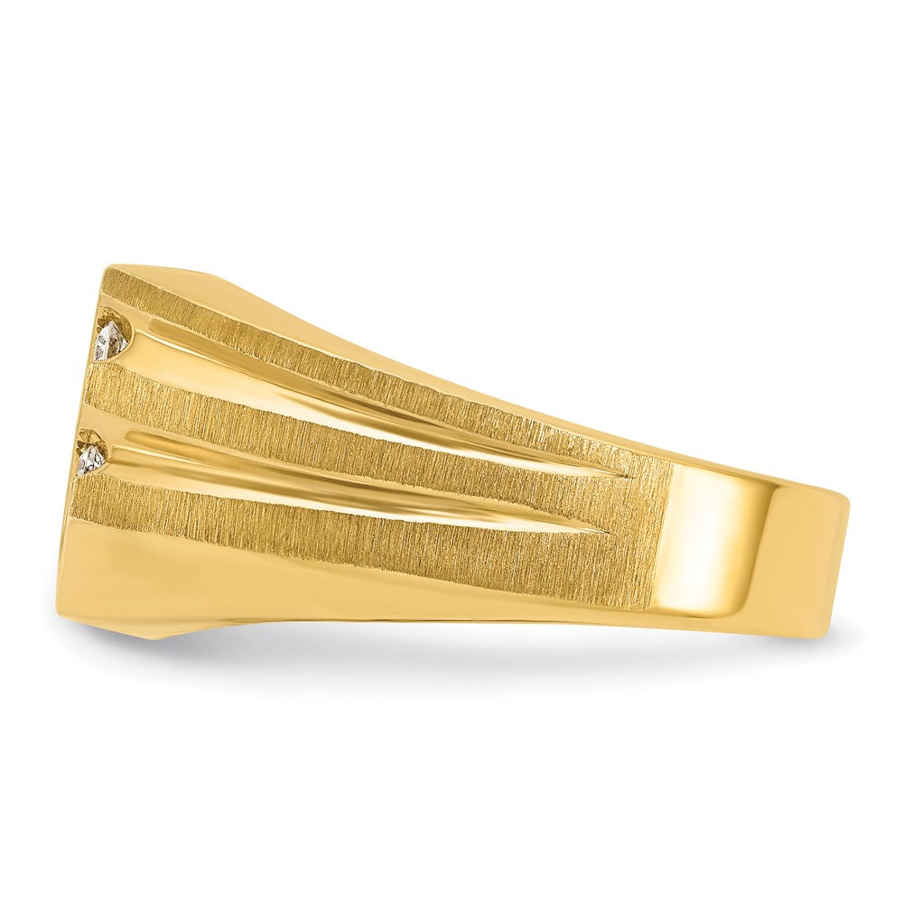 14K Gelbgold Herren-Ring mit 0,5 ct. Diamant