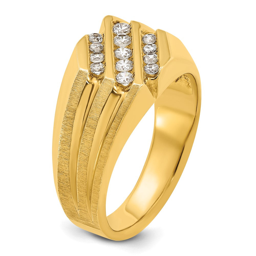 14K Gelbgold Herren-Ring mit 0,5 ct. Diamant