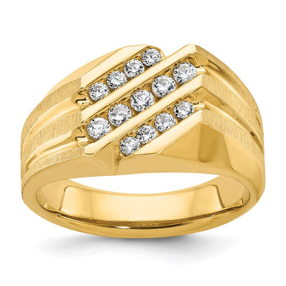 14K Gelbgold Herren-Ring mit 0,5 ct. Diamant