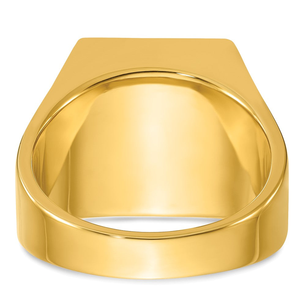 14K Gelbgold Herrenring mit 2,5 ct. im Labor gezüchteten Diamanten, VS/SI+ G+