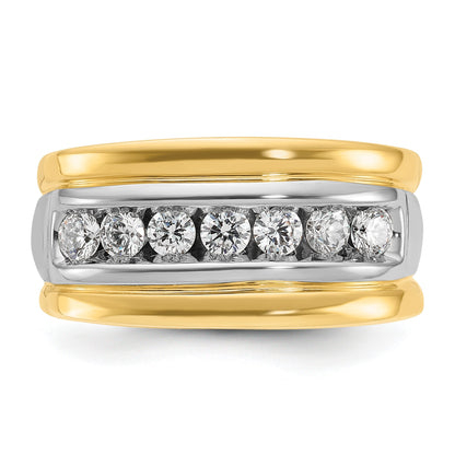 14K Bicolor-Gold Herren-Ring mit 0,75 ct. Diamant