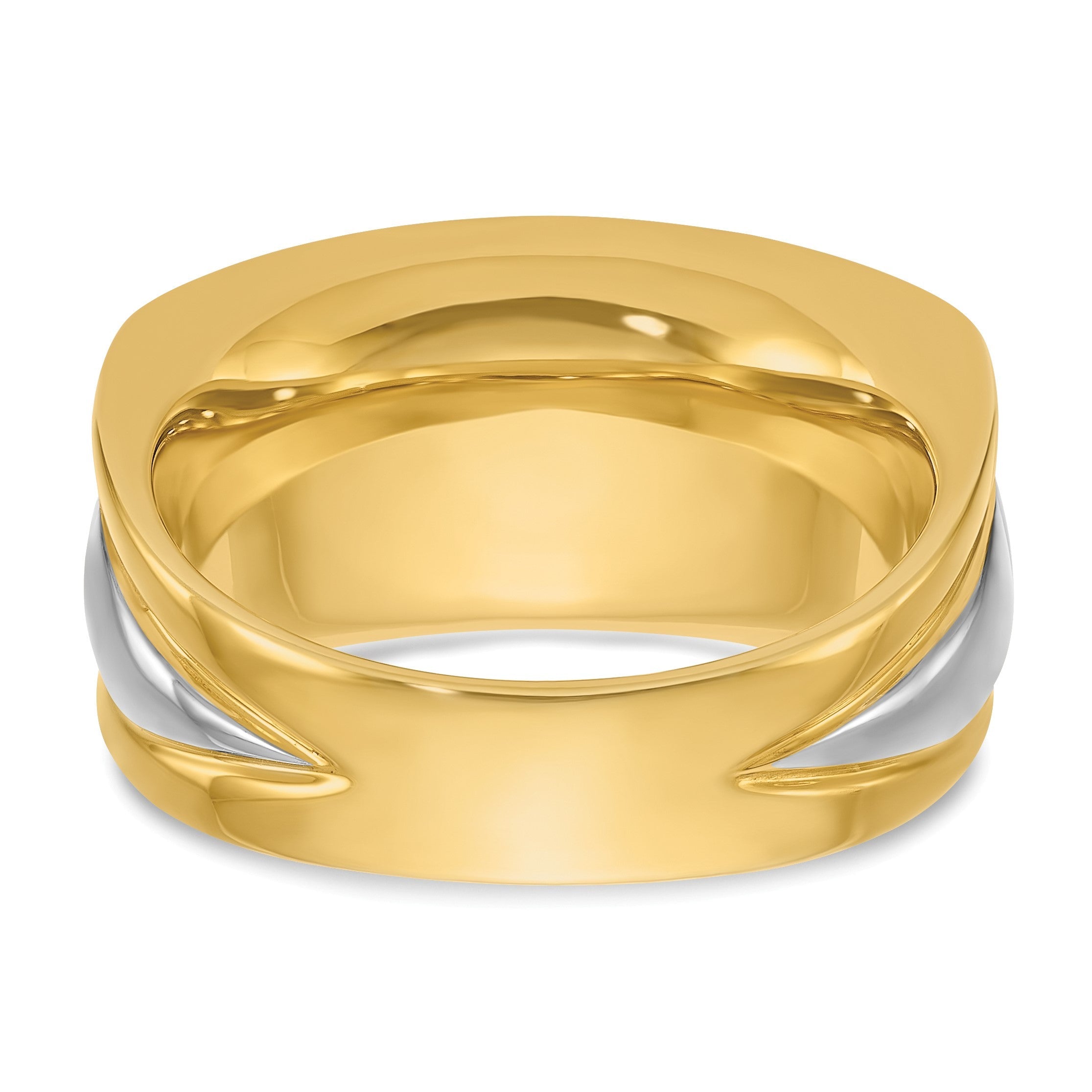 14K Bicolor-Gold Herren-Ring mit 0,75 ct. Diamant
