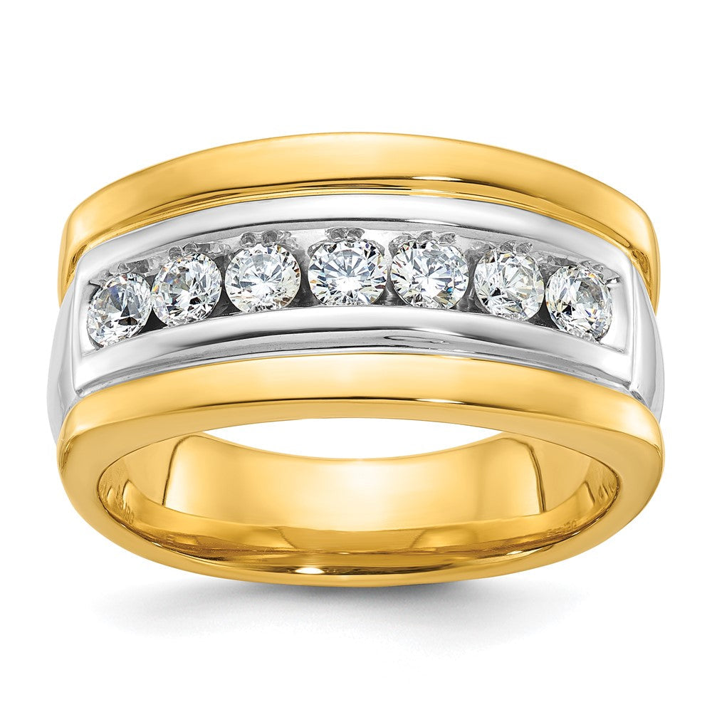 14K Bicolor-Gold Herren-Ring mit 0,75 ct. Diamant