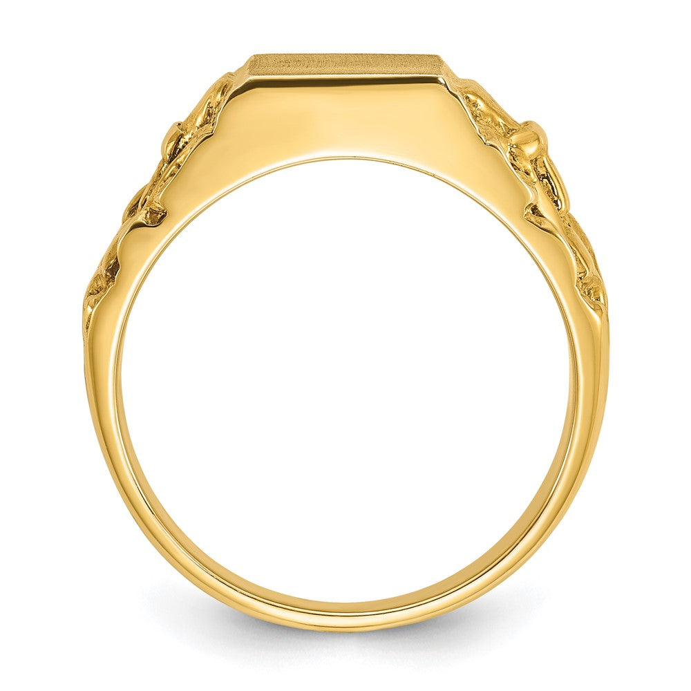 14K Gelbgold Siegelring für Herren, 13x9mm