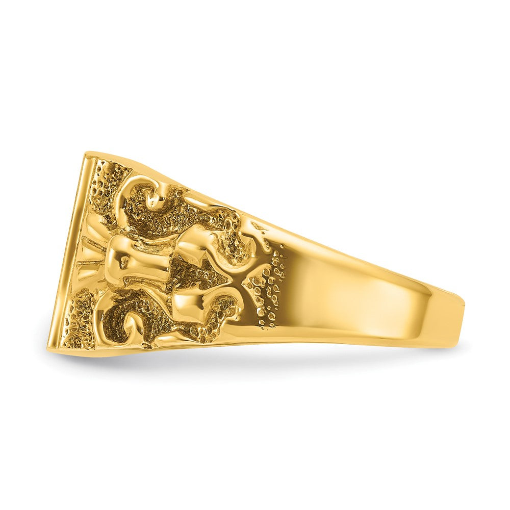 14K Gelbgold Siegelring für Herren, 13x9mm