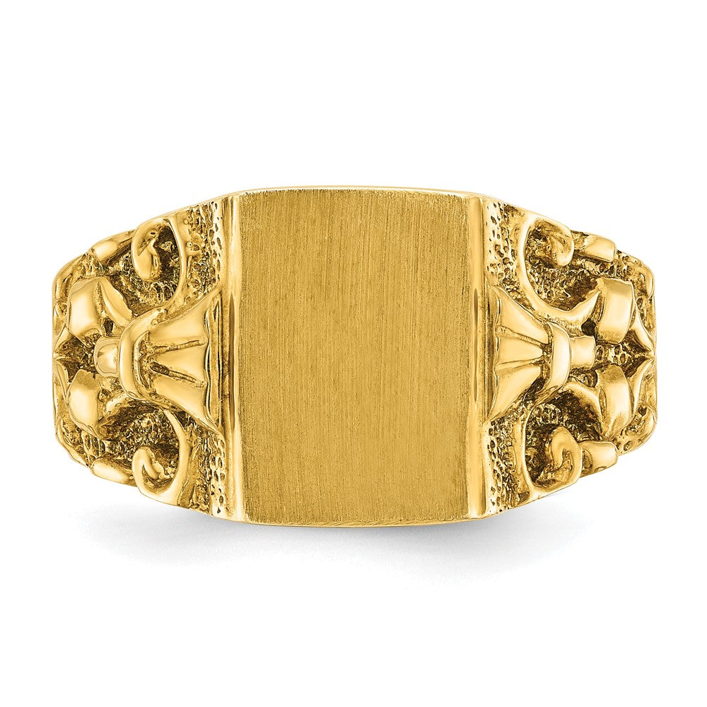 14K Gelbgold Siegelring für Herren, 13x9mm