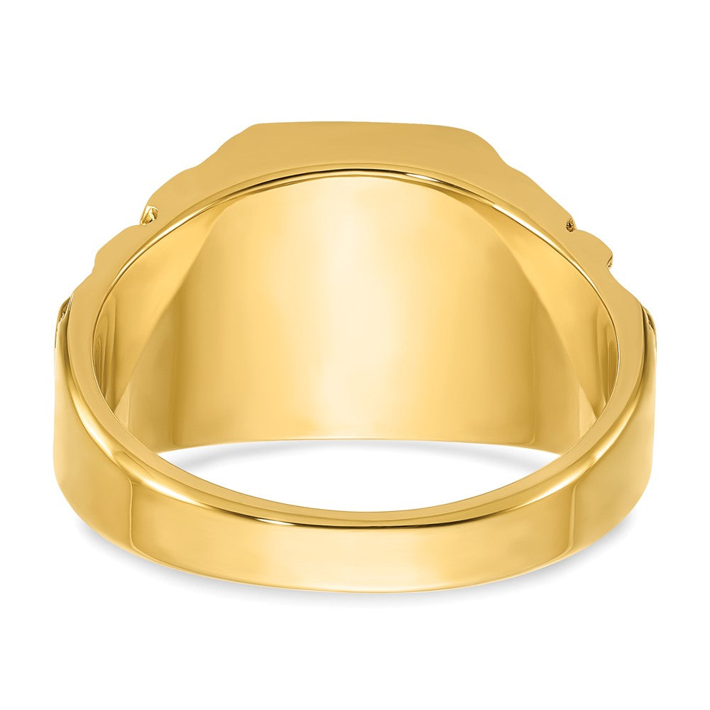 14K Gelbgold Siegelring für Herren, 13x9mm