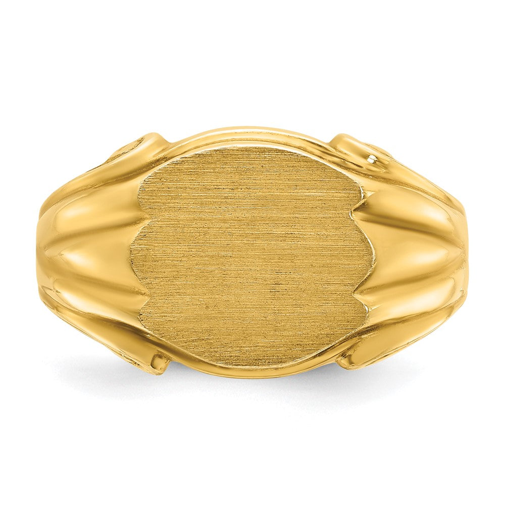 14K Gelbgold Herren-Siegelring 12x10mm