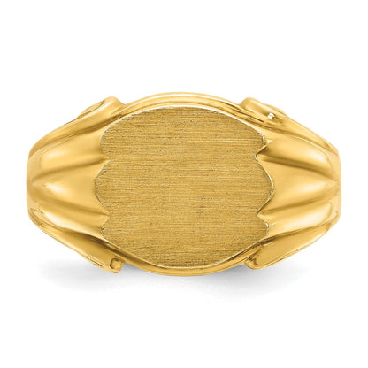 14K Gelbgold Herren-Siegelring 12x10mm