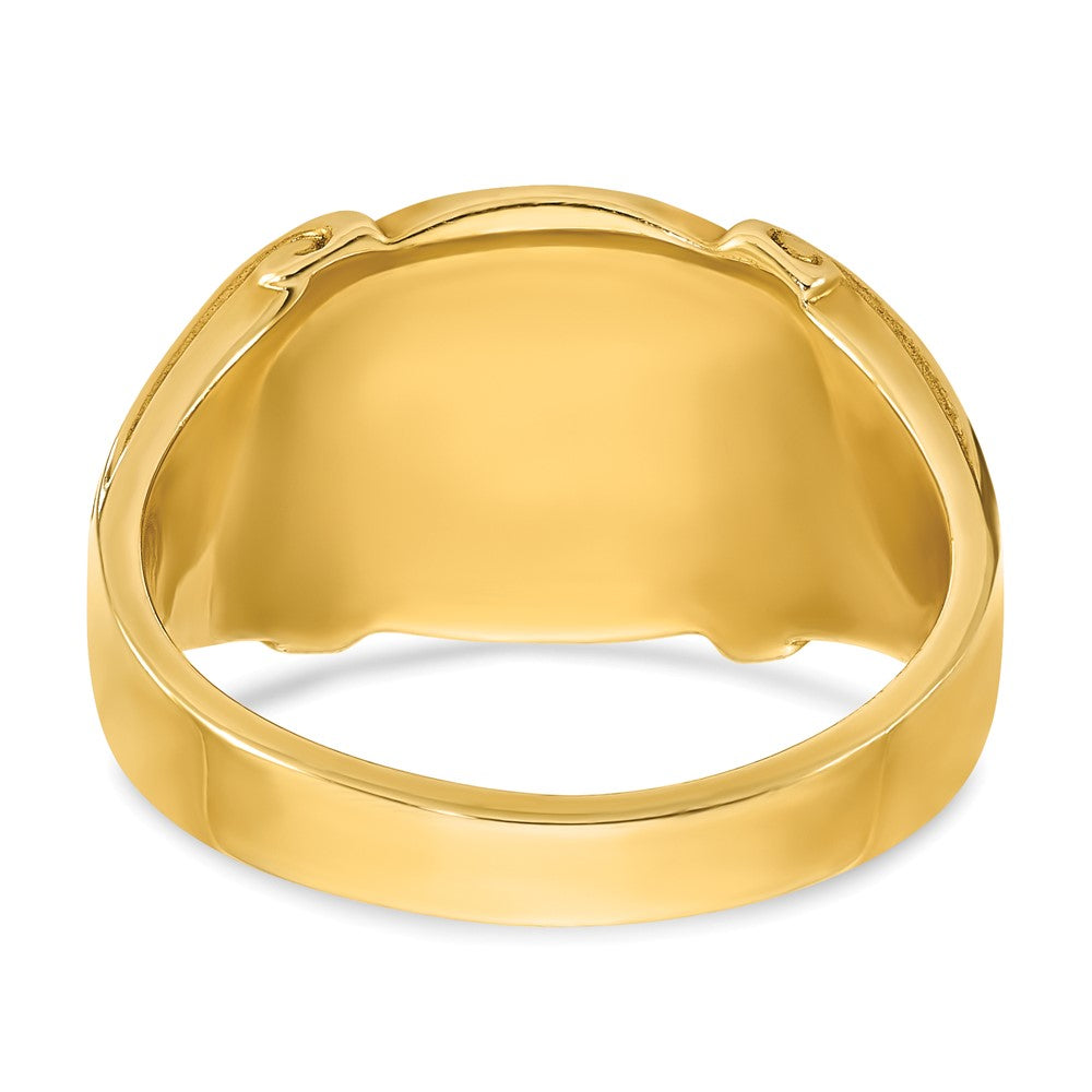 14K Gelbgold Herren-Siegelring 12x10mm