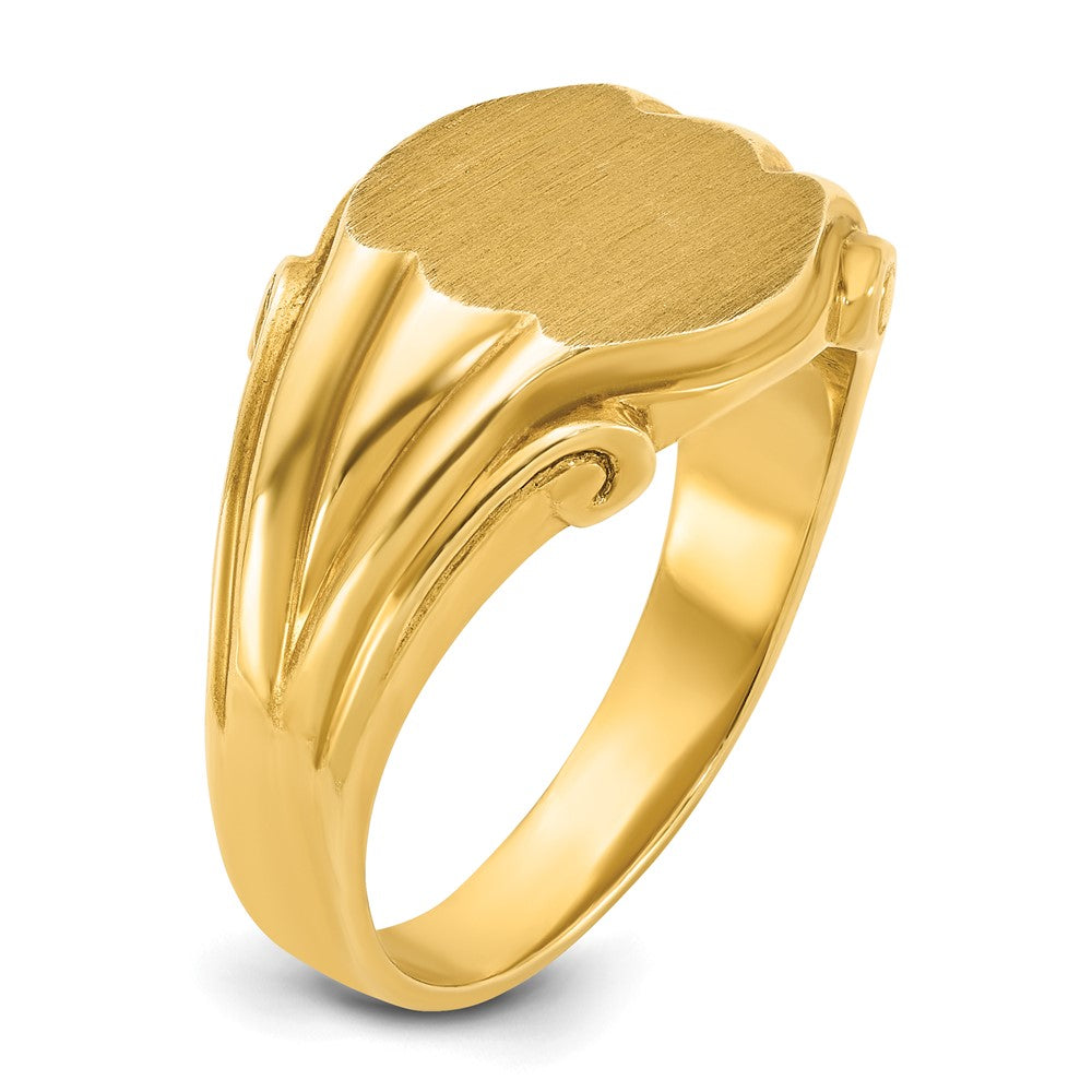 14K Gelbgold Herren-Siegelring 12x10mm