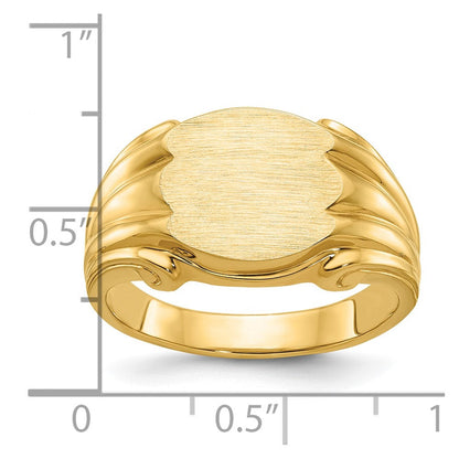 14K Gelbgold Herren-Siegelring 12x10mm