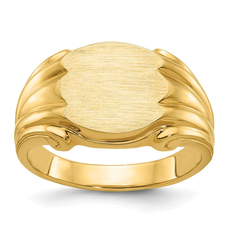 14K Gelbgold Herren-Siegelring 12x10mm