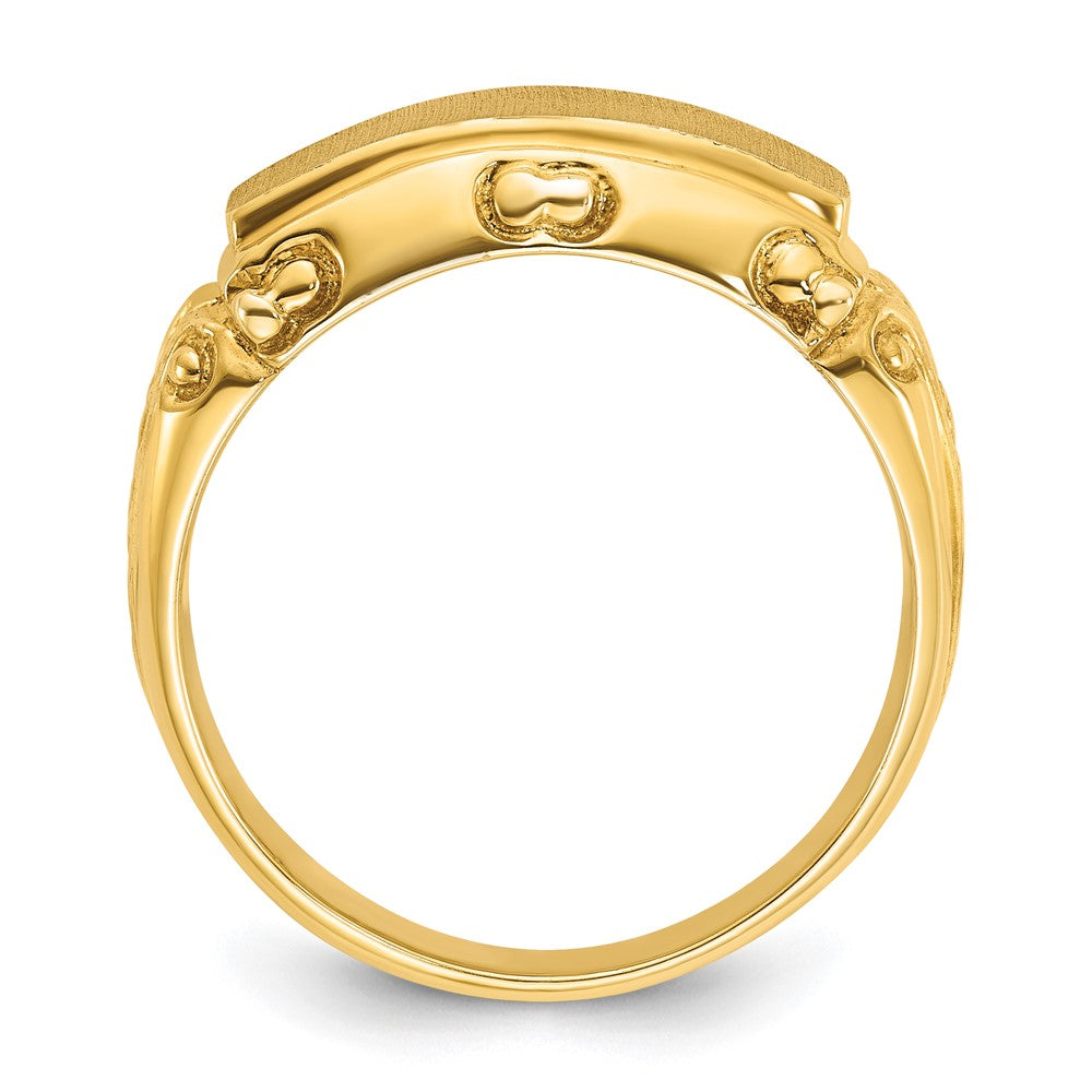 14K Gelbgold Herren-Siegelring 15x7mm