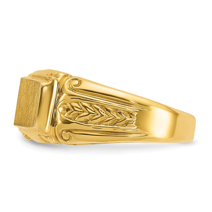 14K Gelbgold Herren-Siegelring 15x7mm