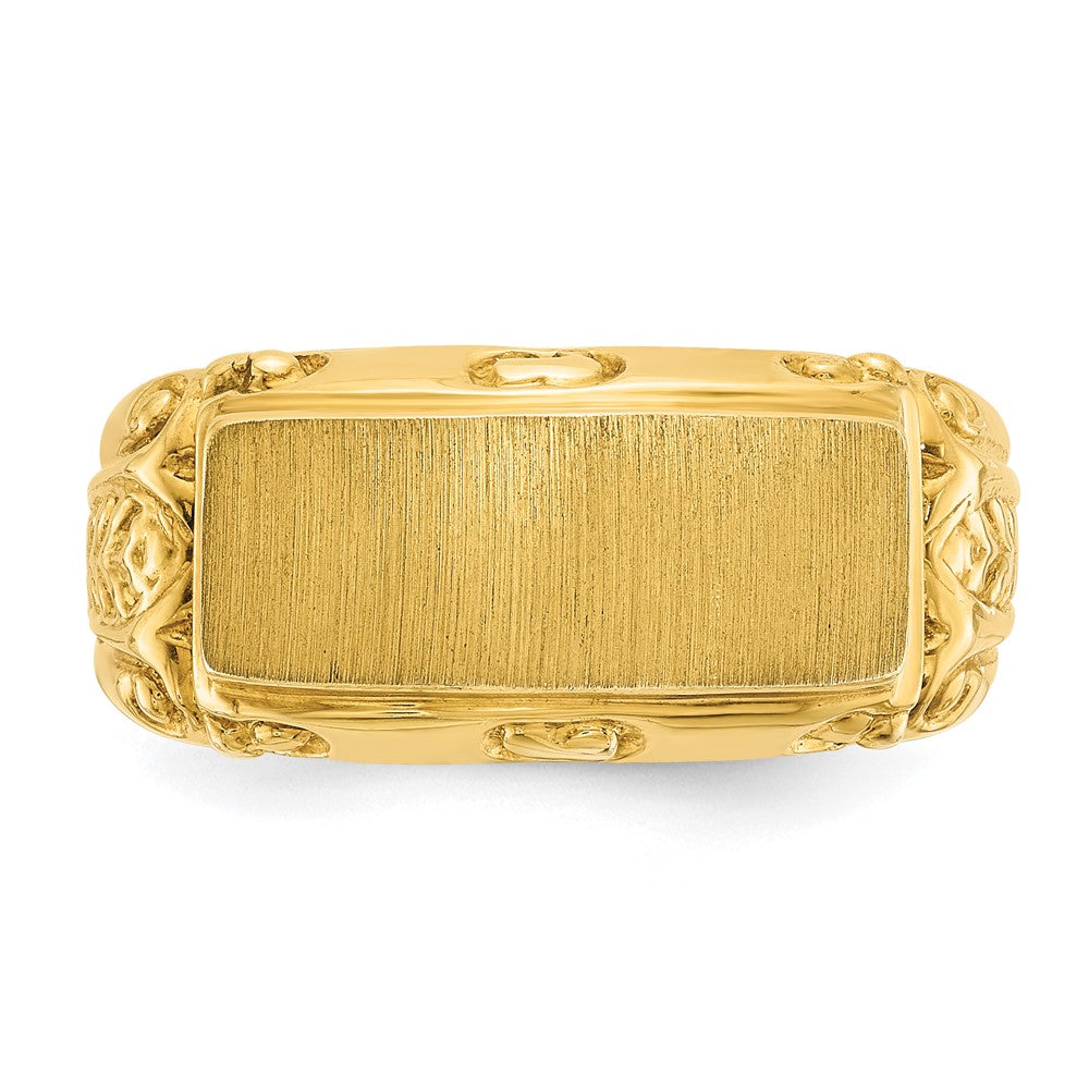 14K Gelbgold Herren-Siegelring 15x7mm