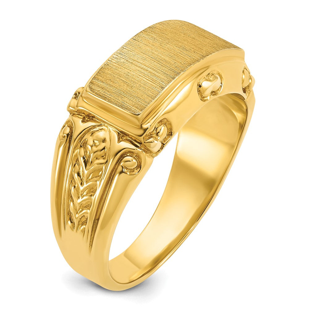 14K Gelbgold Herren-Siegelring 15x7mm