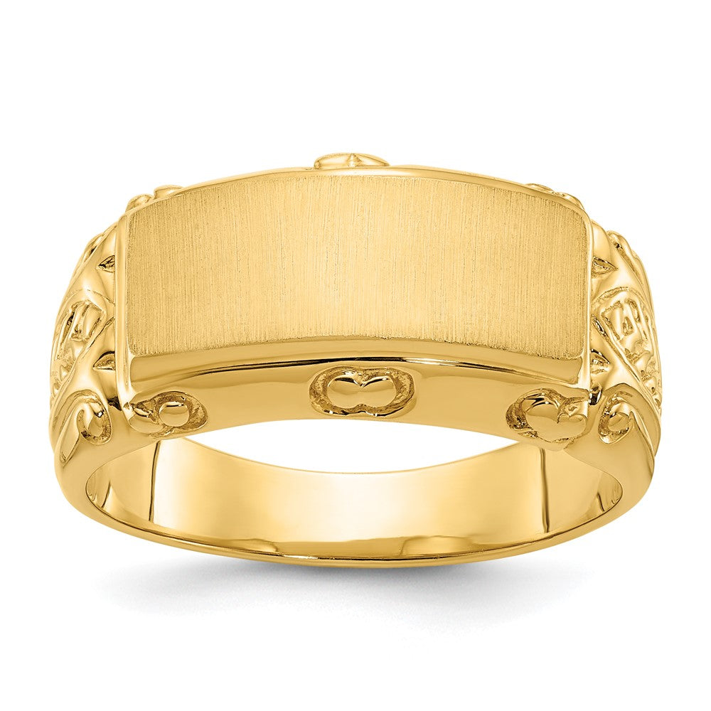 14K Gelbgold Herren-Siegelring 15x7mm