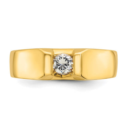 14K Gelbgold Herren-Ring mit 0,33K Diamanten, komplett besetzt
