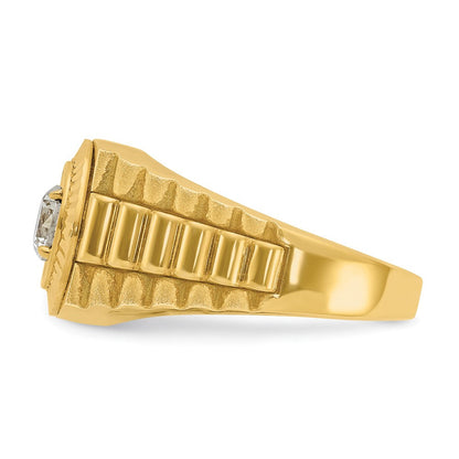 14K Gelbgold Herren-Ring mit 0,5 ct. Diamant
