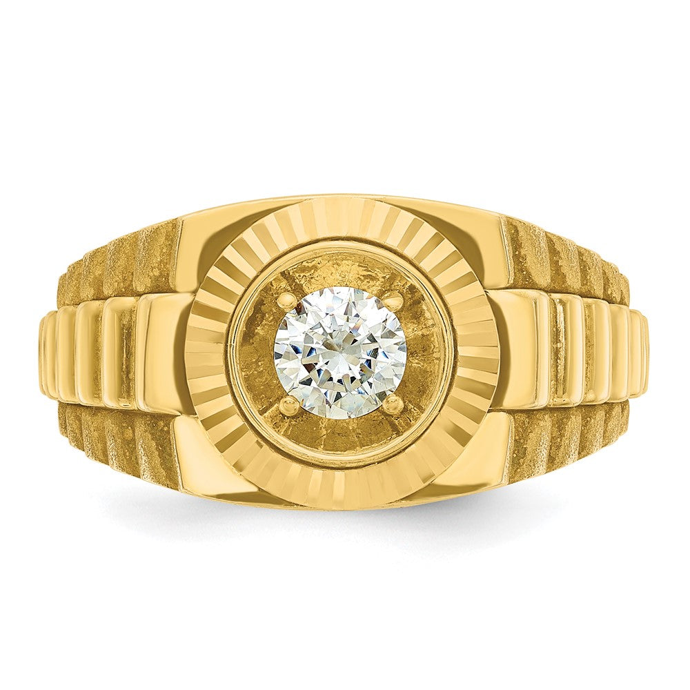 14K Gelbgold Herren-Ring mit 0,5 ct. Diamant