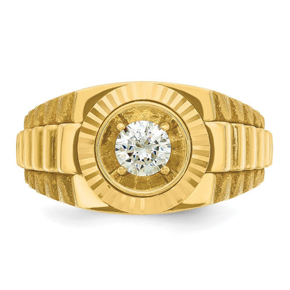 14K Gelbgold Herren-Ring mit 0,5 ct. Diamant