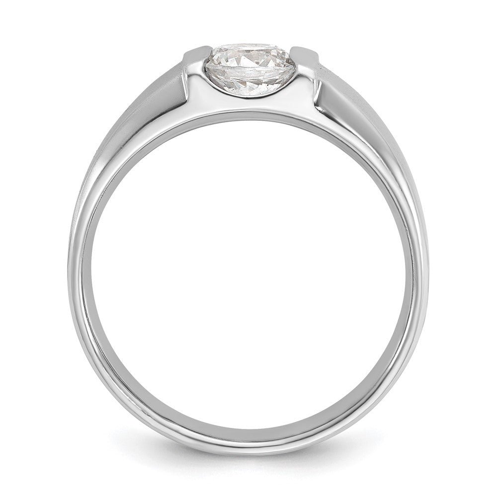 14K Weißgold Herrenring mit 1 ct. im Labor gezüchteten Diamanten VS/SI+ G+