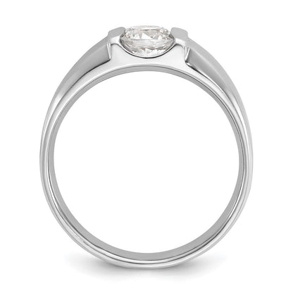 14K Weißgold Herrenring mit 1 ct. im Labor gezüchteten Diamanten VS/SI+ G+