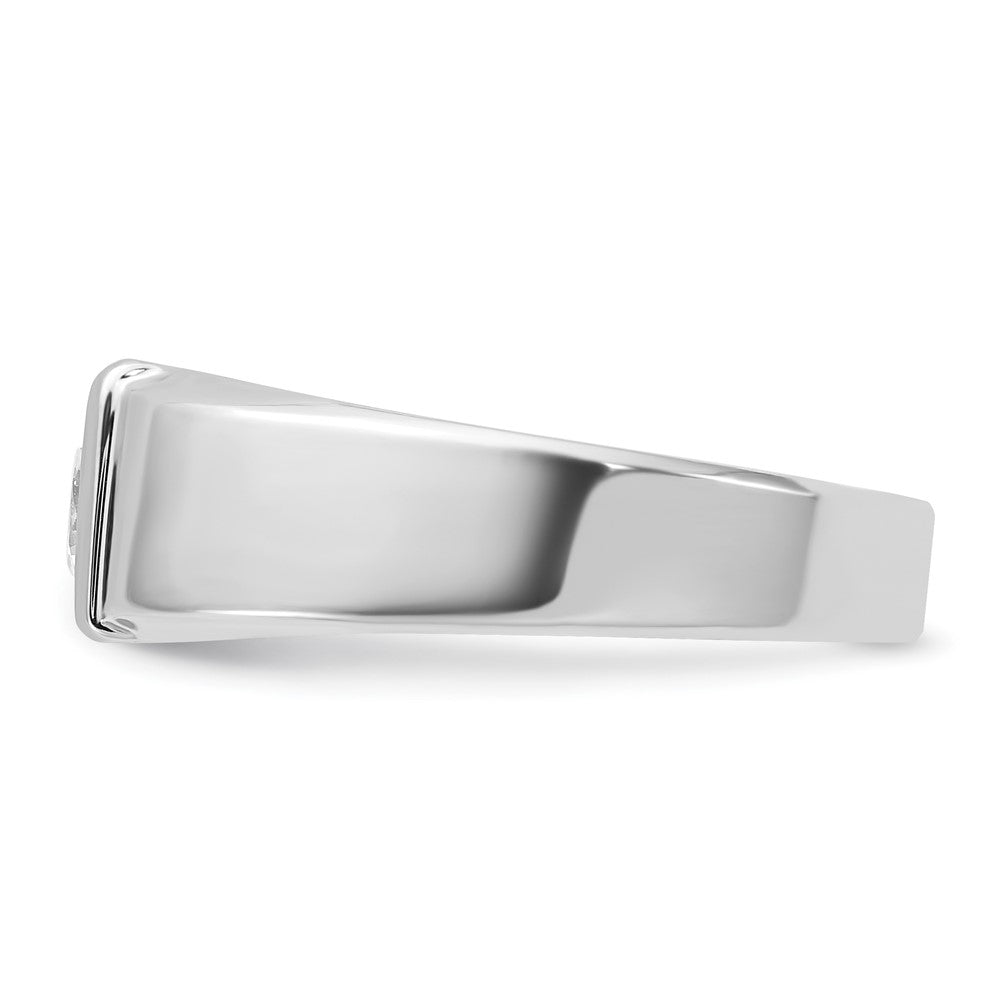 14K Weißgold Herrenring mit 1 ct. im Labor gezüchteten Diamanten VS/SI+ G+