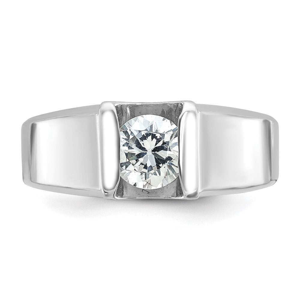 14K Weißgold Herrenring mit 1 ct. im Labor gezüchteten Diamanten VS/SI+ G+