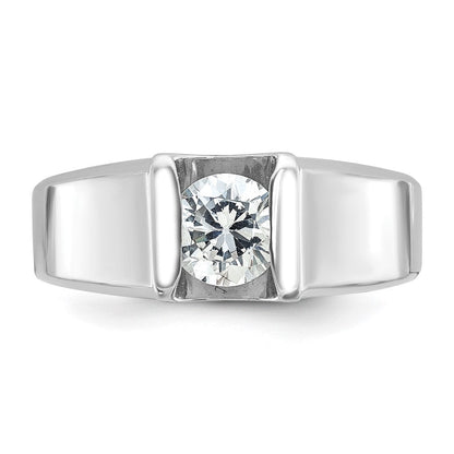 14K Weißgold Herrenring mit 1 ct. im Labor gezüchteten Diamanten VS/SI+ G+