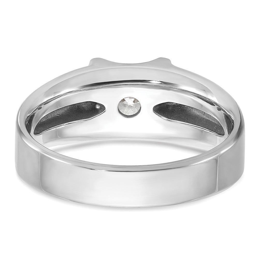 14K Weißgold Herrenring mit 1 ct. im Labor gezüchteten Diamanten VS/SI+ G+