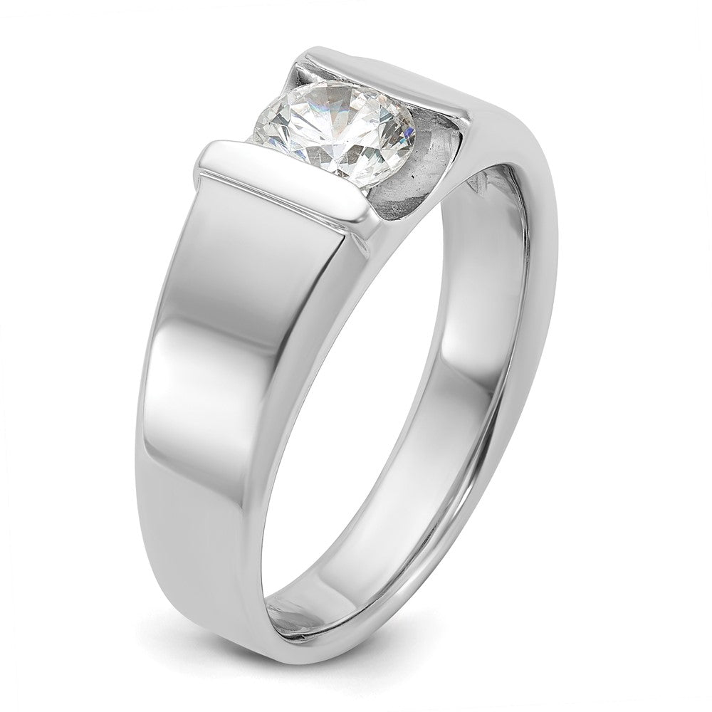 14K Weißgold Herrenring mit 1 ct. im Labor gezüchteten Diamanten VS/SI+ G+