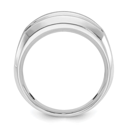 14K Weißgold Herrenring mit 1 ct. laborgezüchteten Diamanten, VS/SI+ G+, satiniert